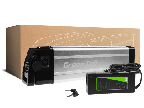 Green Cell Batterie Vélo Electrique 36V 10,4Ah 396Wh Silverfish Ebike 4 Pin pour Hitway, Vivi, Fafrees avec Chargeur - OUTLET