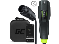 Green Cell GC Habu EV Portable Wallbox 11kW 7m Type 2 to CEE 16A pour la Recharge des Véhicules Électriques EV Chargeur avec App