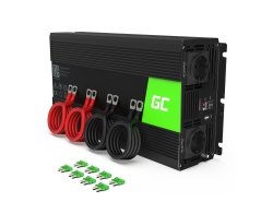 Green Cell® Convertisseur de tension DC 12V à AC 230V 3000W/6000W Pur sinus - OUTLET