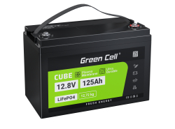 Green Cell® Batterie LiFePO4 12.8V 125Ah 1600Wh LFP Lithium 12V pour Caravane D'énergie éolienne solaire de maison - OUTLET